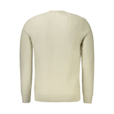 Beige Cotton Men Sweater